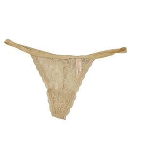 Victoria’s Secret Very Sexy Delicate Cream Stretch Lace Thong Large